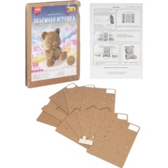 Конструктор из картона. Объёмная игрушка Мишка с сердечком, Нг-015 - фото 2