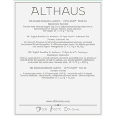 Чай пакетированный Althaus English Breakfast St. Andrews черный , 15x2.75г - фото 4