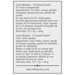 Чай пакетированный Althaus Grun Matinee Grand Pack зеленый, 15x4г - фото 4
