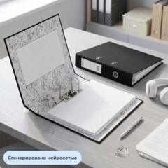 Папка-регистратор 75мм Attache А4 черная РР/бумага без мет. уголка - фото 11