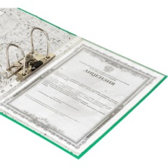 Папка-регистратор 75мм Attache А4, зеленая, РР/бумага без мет. уголка - фото 6