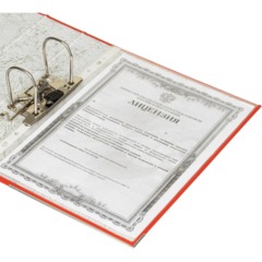 Папка-регистратор 75 мм Attache А4, красная, РР/бумага, мет. уголок - фото 6