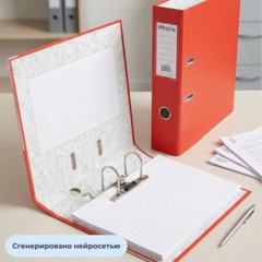 Папка-регистратор 75 мм Attache А4, красная, РР/бумага, мет. уголок - фото 11