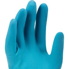 Перчатки хозяйственные Gloves Lux BICOLOR сине-желтые р.L - фото 4