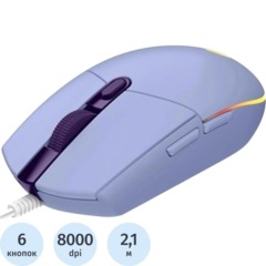 Мышь компьютерная Logitech G102 LightSync игр.проводн.USB[910-005857]сирен
