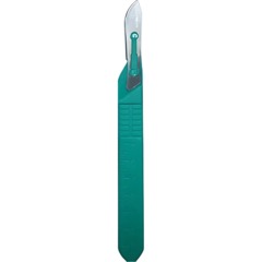 Скальпель хирург, однор., лезвие из нерж.стали р-21, RIBBEL 10шт/уп