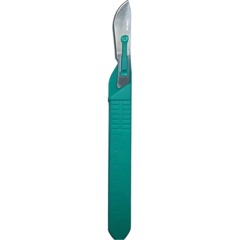Скальпель хирург, однор., лезвие из нерж.стали р-22, RIBBEL 10шт/уп