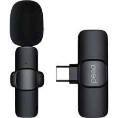 Микрофон Pero CM01,радио,ресивер Type-C, черный