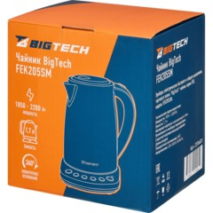 Чайник BigTech FEK205SМ, 1,7л, 2200, Strix, металл - фото 8