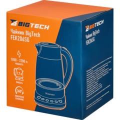 Чайник BigTech FEK206SG, 1,7л,2200, Strix, стекло,металл - фото 8