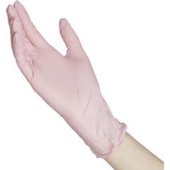 Перчатки нитрил, н/c, н/о, текстур, Benovy (XS) 50п/уп, розовый - фото 2