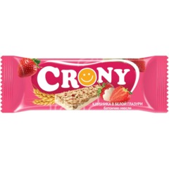 Батончик мюсли CRONY Клубника в белой глазури. 50гх12шт/уп - фото 2