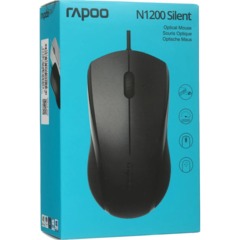 Мышь компьютерная RAPOO проводная N1200, цвет - черный - фото 7