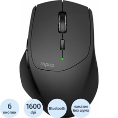 Мышь компьютерная RAPOO беспроводная MT550, цвет - черный