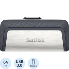 Флеш-память 64GB SanDisk Ultra Dual Drive, USB 3.1 - USB-C SDDDC2-064G-G46