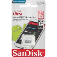 Карта памяти SanDisk microSD 16GB microSDHC Class 10 Ultra 80MB/s - фото 3