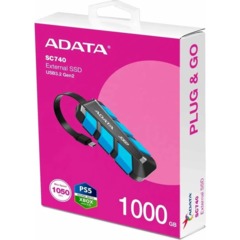 Портативный SSD накопитель ADATA 1TB SC740 G2 Type-C син SC740-1000G-CBU - фото 2
