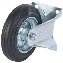 Колесо для тележки неповоротное усиленное резина FRC 63 160мм 1027192 - фото 2
