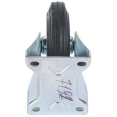 Колесо для тележки неповоротное усиленное резина FRC 63 160мм 1027192 - фото 3