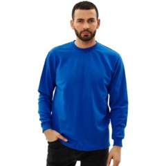 Толстовка 100% хб (240г) без капюшона, цв.васильковый, размер S