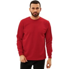 Толстовка 100% хб (240г) без капюшона, цв.красный, размер M