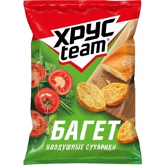Сухарики Хрустим багет томат/зелень, 60гx24шт/уп