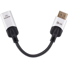 Адаптер DisplayPort(M) ---> HDMI(F) 0.15m 4K@60Hz VCOM <CG621M-0.15 - фото 5