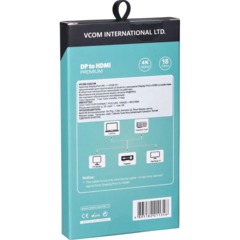 Адаптер DisplayPort(M) ---> HDMI(F) 0.15m 4K@60Hz VCOM <CG621M-0.15 - фото 8