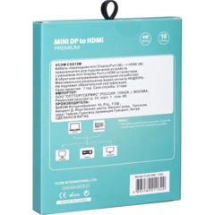 Кабель -переходник miniDisplayPort M-> HDMI M 4K@60Hz 1.8m VCOM(CG615M-1.8) - фото 9