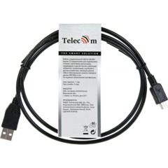 Кабель USB 2.0 A-->mini-B 5P (1м) черный, Telecom<TC6911BK-1.0M - фото 3