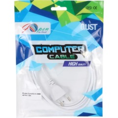 Кабель питания IEC-320-C7, 2-pin 1,8m , белый, iOpen<ACE023-W-1.8M - фото 5