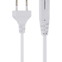 Кабель питания IEC-320-C7, 2-pin 3m ,белый, iOpen<ACE023-W-3.0M - фото 4