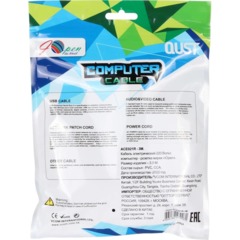 Кабель комп - розетка 220V EU (угол-угол) 3m, iOpen <ACE021R-3.0M - фото 8