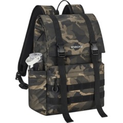 Рюкзак для ноутбука RIVACASE 7621 brown camo Sherwood-ECO Rolltop 15л 15.6 - фото 10