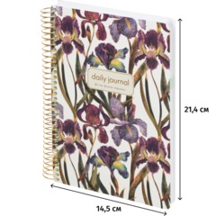 Ежедневник недатированный CUTE DIARY А5,BV,136,ИРИСЫ, зол.греб, 3-701/15 - фото 14