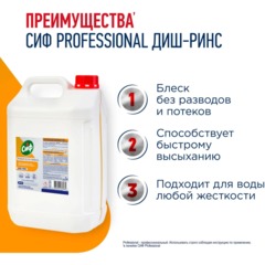 Ополаскиватель для ПММ Сиф Professional концентрат 5л - фото 3