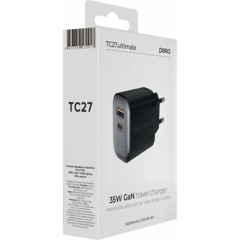 Зарядное устройство сет. PERO TC27 ULTIMATE GAN USB-A + USB-C, 35W черный - фото 2