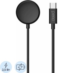 Зарядное устройство PERO беспр. TC20 USB-C для Galaxy Watch магнитн, черное