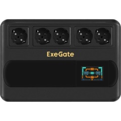 ИБП ExeGate NEO Smart BU-1000,лин.инт,1000ВА/600Вт AVR, 5xEURO(EX295686RUS) - фото 2