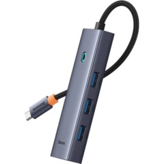 Разветвитель USB Baseus UltraJoy 4-Port Sp.Grey C-USB3.0 B0005280A813-03 - фото 2