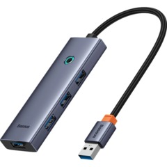 Разветвитель USB Baseus UltraJoy 4-Port Sp.Grey C-USB3.0 B0005280A813-03 - фото 3