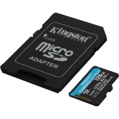 Карта памяти microSDXC Kingston 128G Go Plus G4 200R V30 адапт. SDCG4/128GB - фото 3