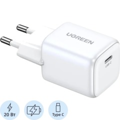 Зарядное устройство сет. UGREEN CD318 (15324)Nexode 20W USB-C PD GaN белый
