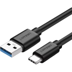 Кабель UGREEN US184 (20882)USB A Male to Type C Male Nickel Plating 1м черн