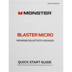 Портативная акустика Monster Blaster Micro, чёрная - фото 5