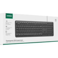 Клавиатура UGREEN K331 (55657) проводная USB RU черный - фото 3