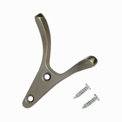 Вешалка настенная УЗК_Крючок двухрожковый StahlBuro 206SN(16164)мат.никель
