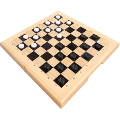 Настольная игра Шашки-Шахматы-Нарды (бол, беж),   03893 - фото 2