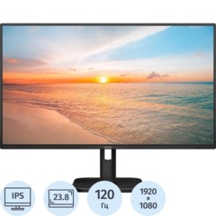 Монитор Philips (24E1N2100D)23,8/FHD/IPS/120Hz/4ms/DVI/HDM/VESA/Black