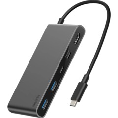 Разветвитель USB Belkin (AVC023hqSGY)хаб 7в1 4K@60Hz 100W сер.косм - фото 2